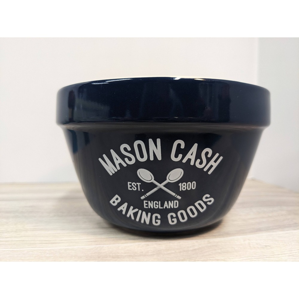 Mason Cash No 42 Navy Blue Stoneware Pudding Basin Mixing Bowl 650ml 22oz UK